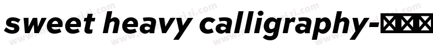 sweet heavy calligraphy字体转换